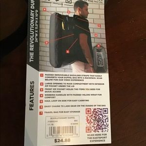 Eastsport “The Revolutionary Duffle Backpack BNWT